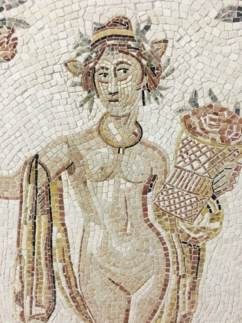 Mosaïque Déesse du printemps - en marble