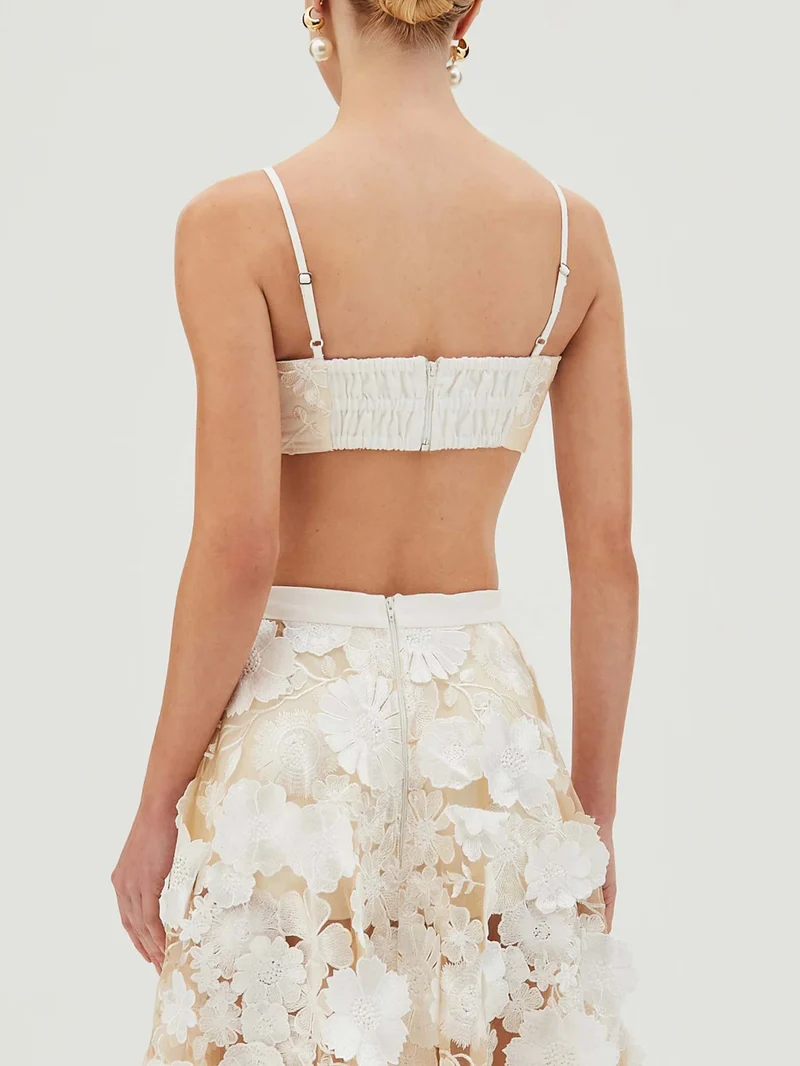 Exquisite Floral Embroidered Bralette Top