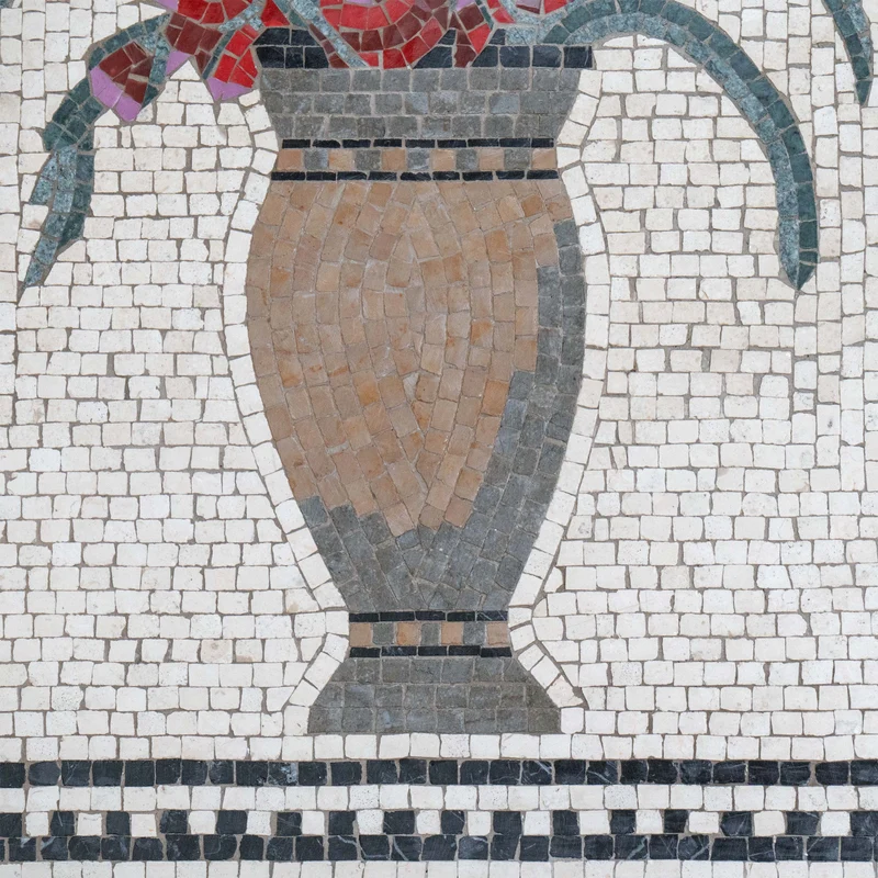 Mosaïque Fleur - en marble