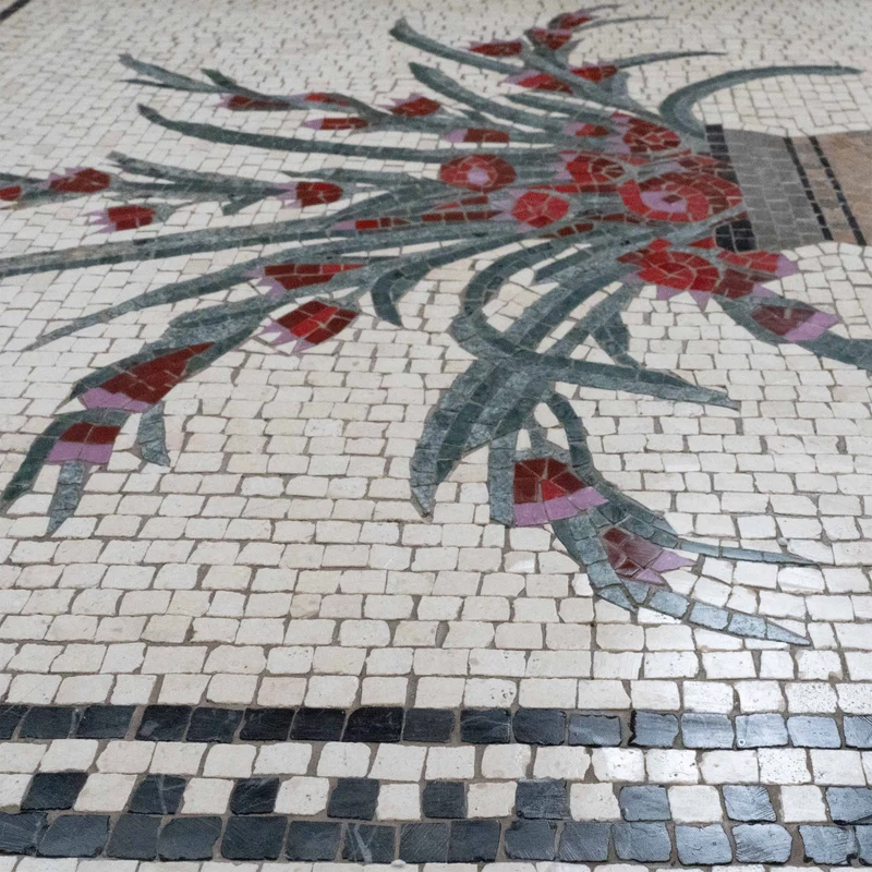 Mosaïque Fleur - en marble