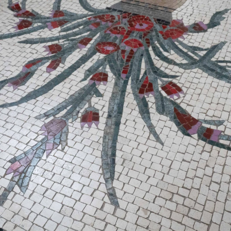 Mosaïque Fleur - en marble