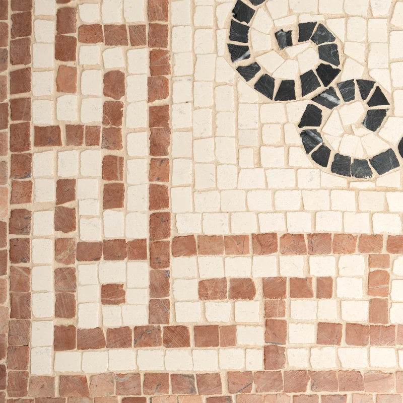 Mosaïque Frise géométrique - en marble