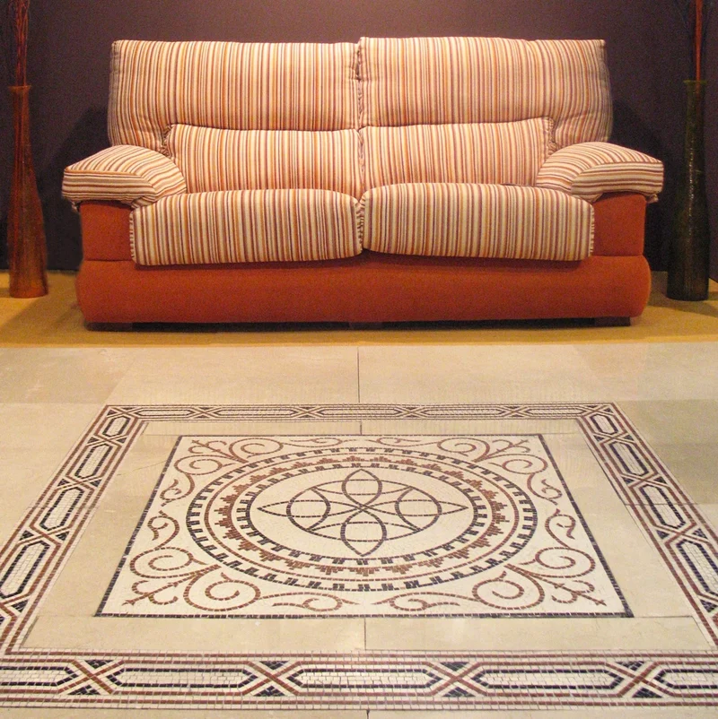 Mosaïque géométrique - en marble