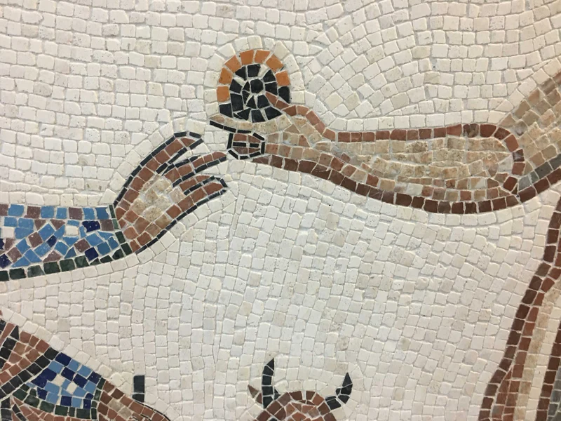 Mosaïque Jugement de Pâris - en marble