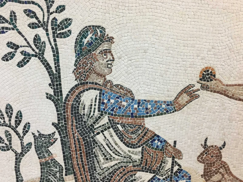 Mosaïque Jugement de Pâris - en marble