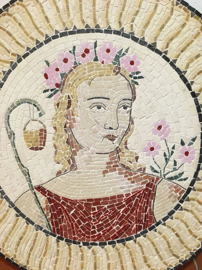 Mosaïque Le printemps - en marble