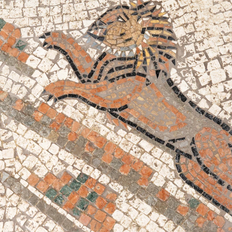Mosaïque Lion - en marble