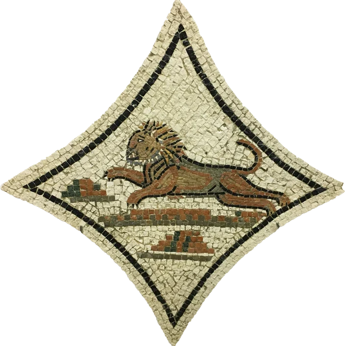 Mosaïque Lion - en marble