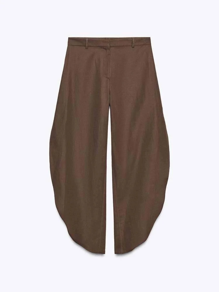 Oblique Collar Off-shoulder bodysuits And Side Slits Wide Leg Pants Suit- Pants