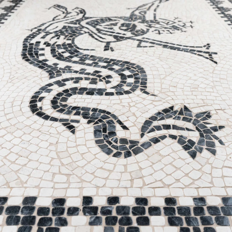Mosaïque Mer-centaure (ichthyocentaur) - en marble