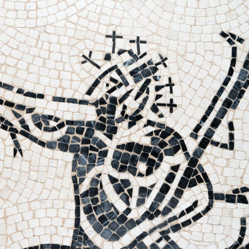 Mosaïque Mer-centaure (ichthyocentaur) - en marble