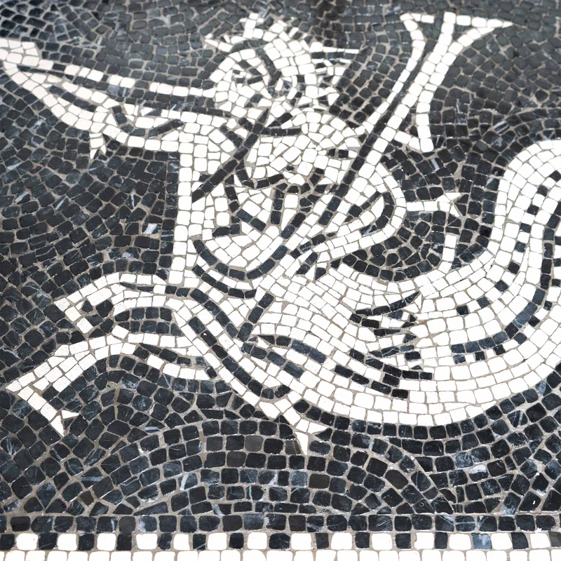 Mosaïque Mer-centaure (Ichtyocentaure) - en marble