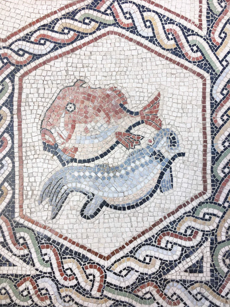 Mosaïque Tapis d'animaux - en marble