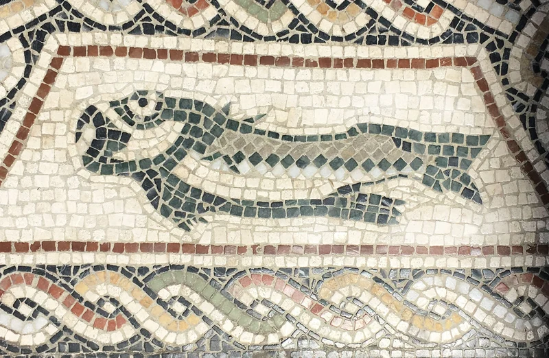 Mosaïque Tapis d'animaux - en marble