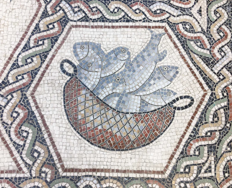 Mosaïque Tapis d'animaux - en marble