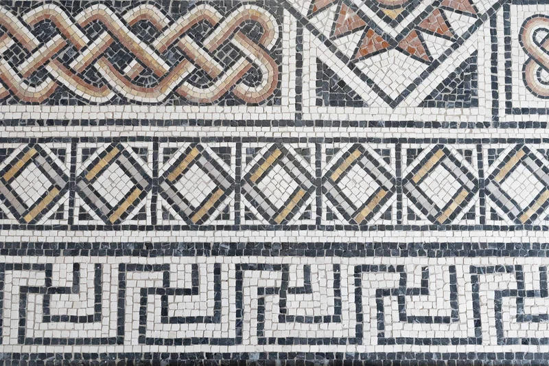 Mosaïque Tapis géométrique - en marble