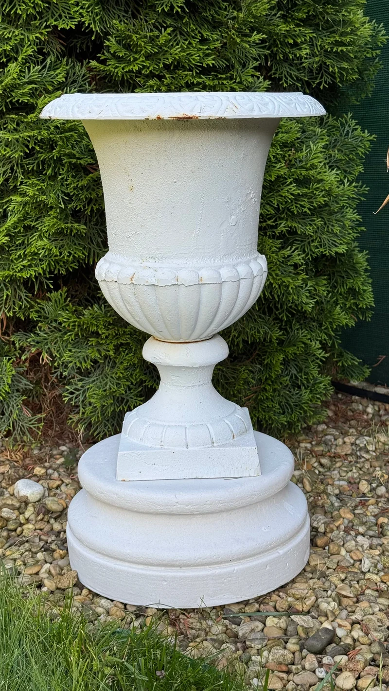 Paire de 2 Socles Ronds de Jardin (Bases pour Statues)