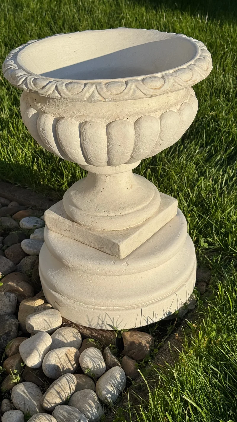 Paire de 2 Socles Ronds de Jardin (Bases pour Statues)