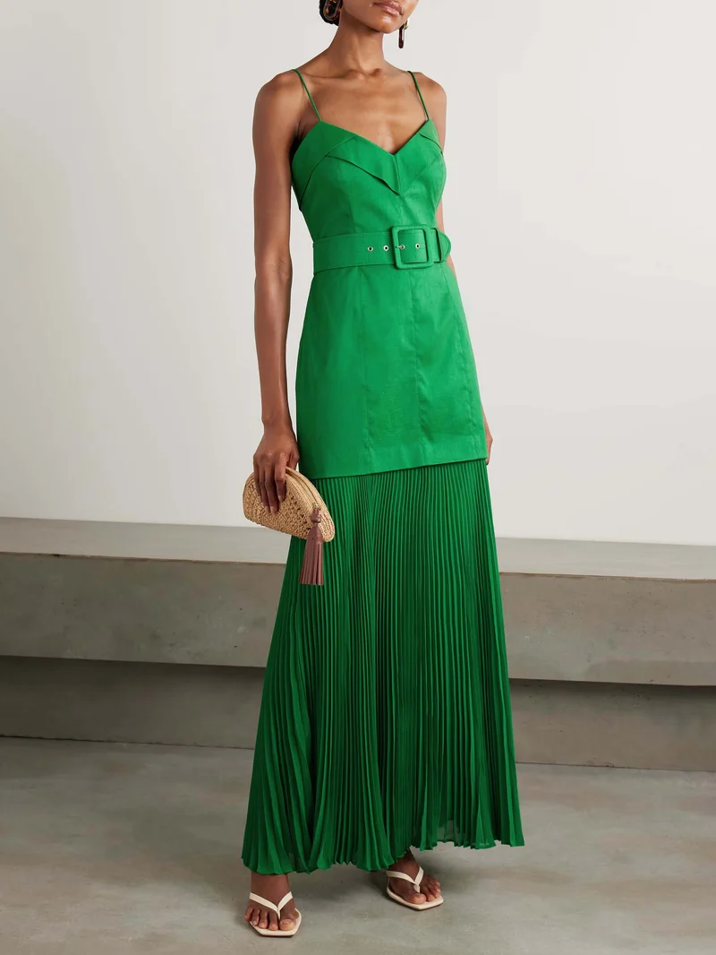 Elegant Holder Neck Tie Waist Tank Top