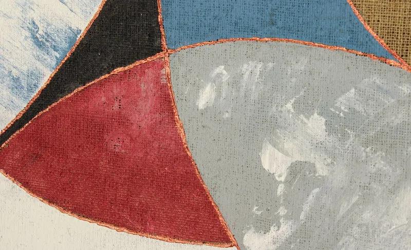 Peinture Fresque Contemporaine : Croix des Couleurs (réalisée avec des techniques mixtes)