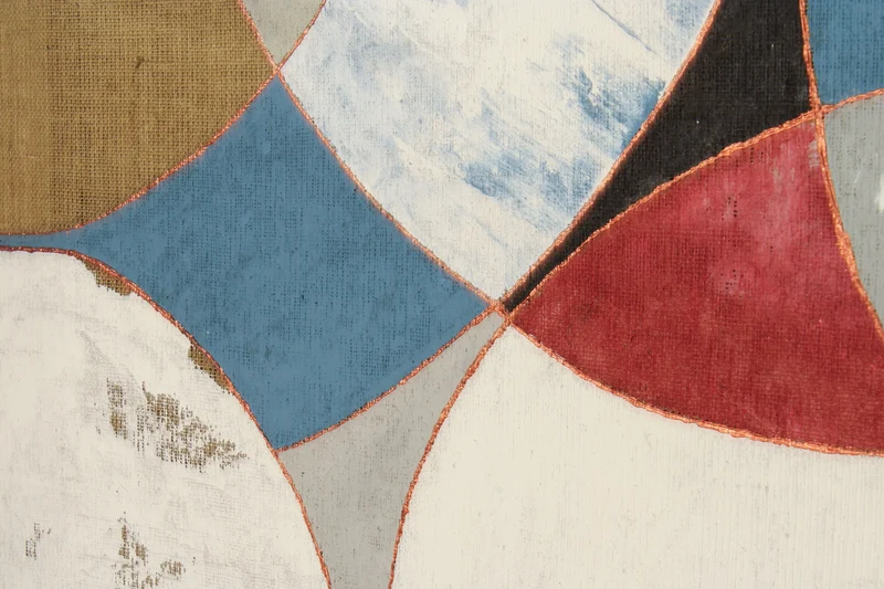 Peinture Fresque Contemporaine : Croix des Couleurs (réalisée avec des techniques mixtes)