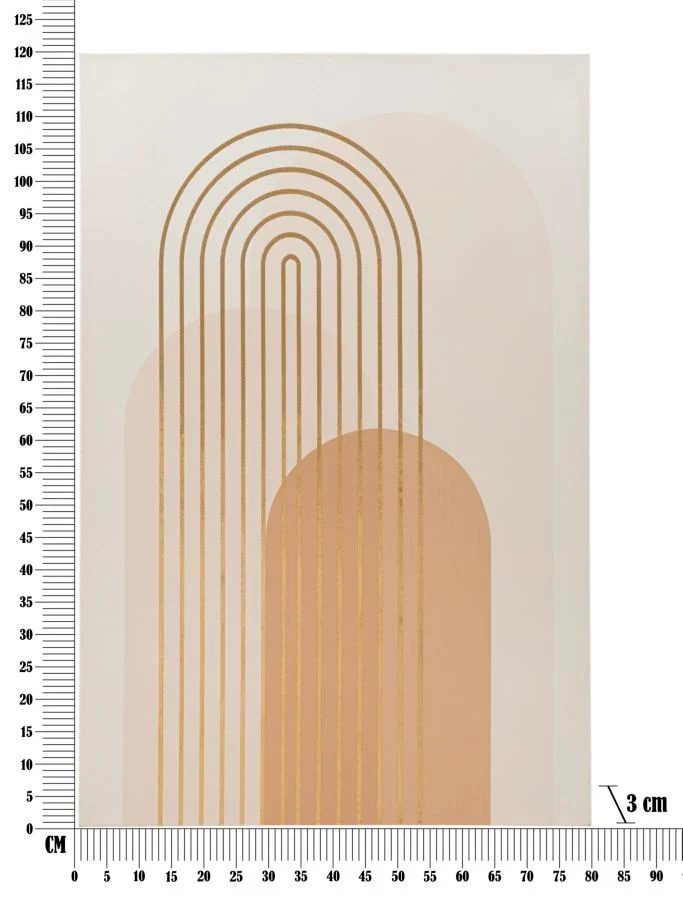 Peinture sur toile abstraite moderne géométrique dorée