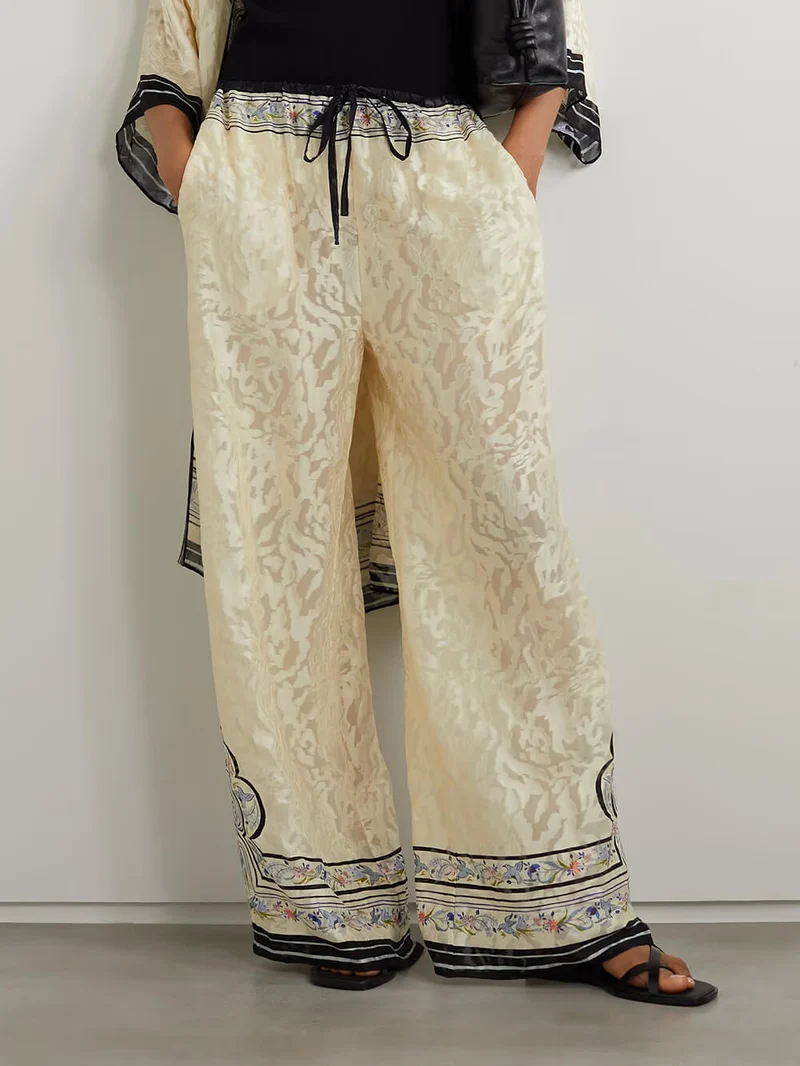 Unique Juniper Print Satin TunicTop