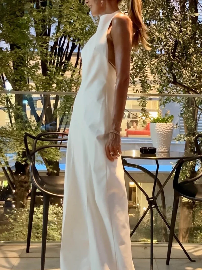 Elegant Backless Halter Jumpsuit
