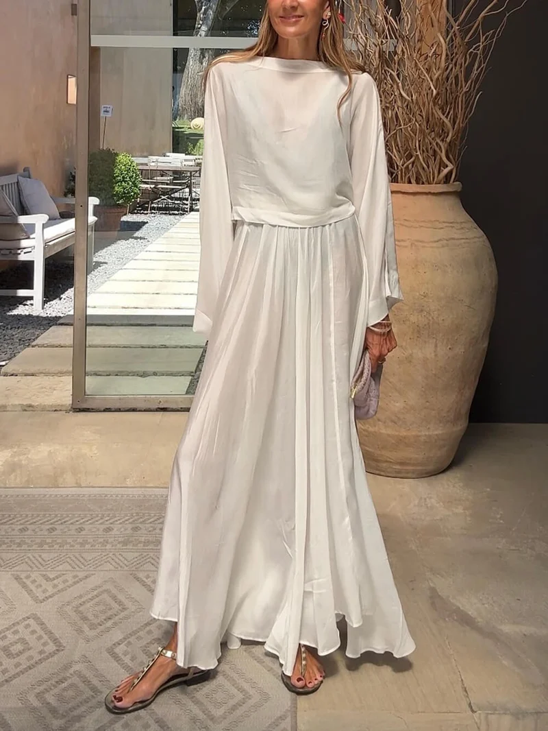 Elegant Unique Flared Sleeve Loose Top