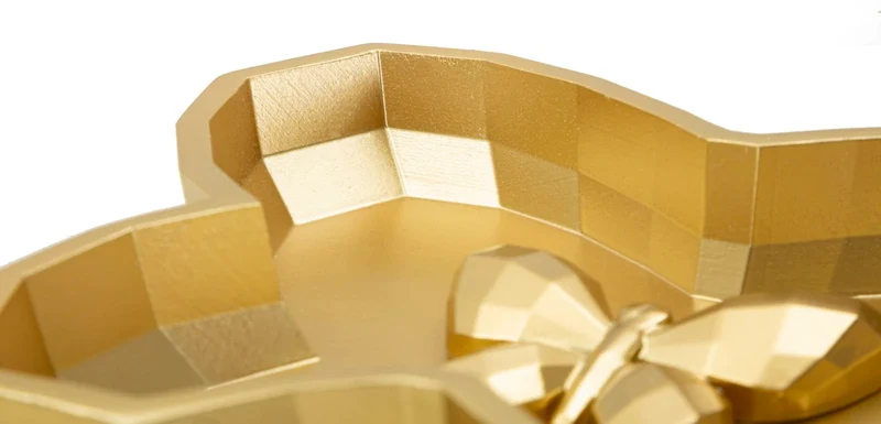 Plateau doré en forme de papillon – Objet décoratif