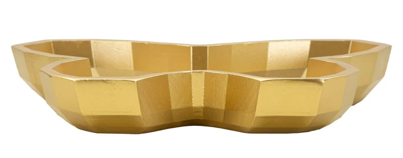 Plateau doré en forme de papillon – Objet décoratif