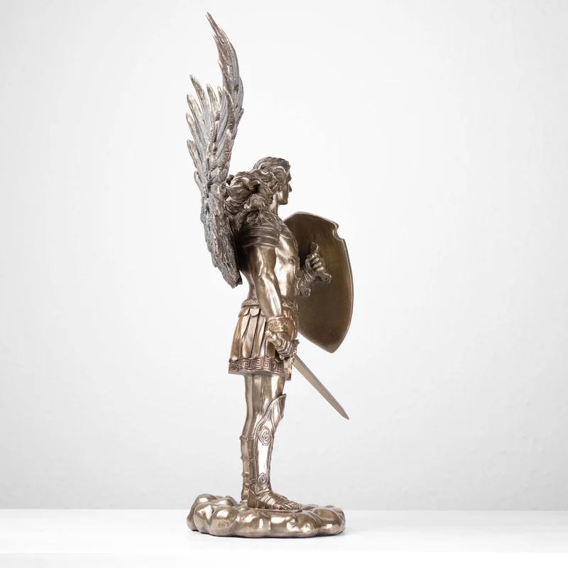 Sculpture de Saint Michel Archange – Défenseur du Ciel (Statue en bronze reconstitué)