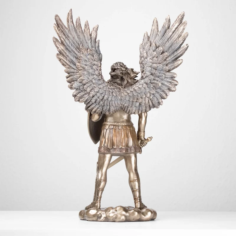 Sculpture de Saint Michel Archange – Défenseur du Ciel (Statue en bronze reconstitué)