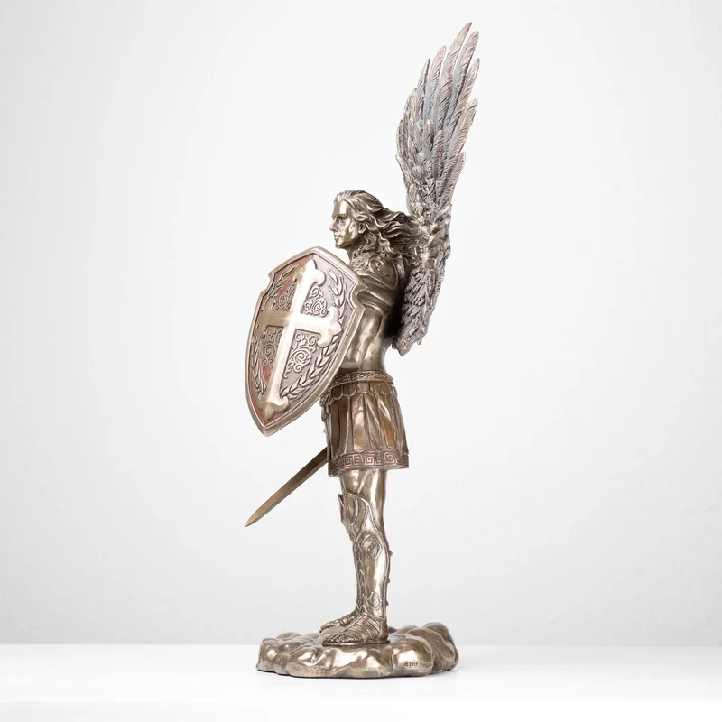 Sculpture de Saint Michel Archange – Défenseur du Ciel (Statue en bronze reconstitué)