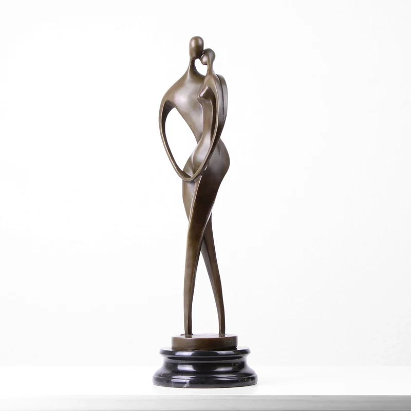 Sculpture des Amoureux (Statue en Bronze Coulé à Chaud)