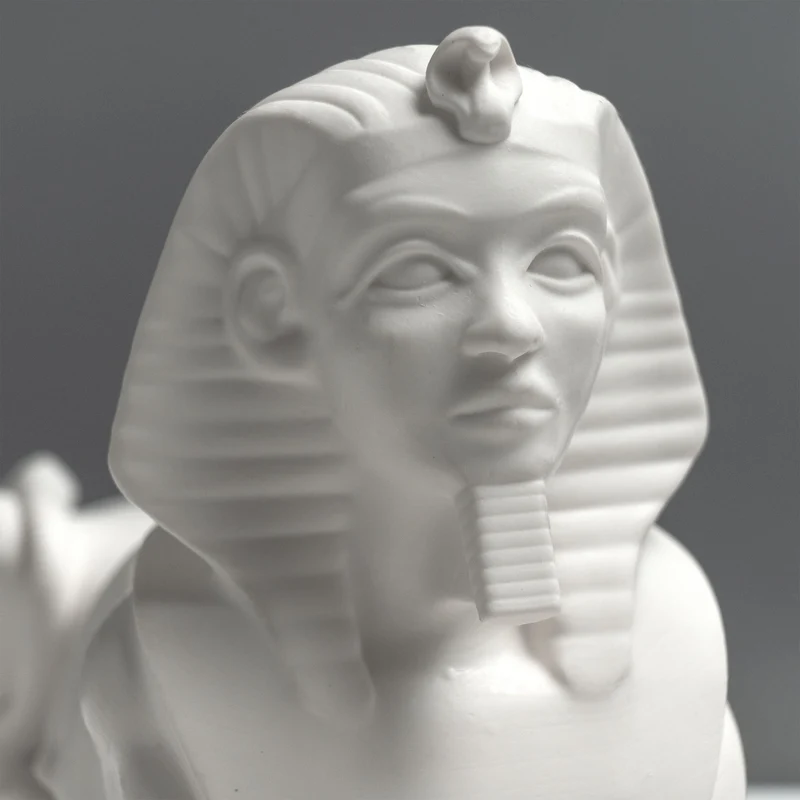 Sculpture du Sphinx Égyptien – Statue de Gizeh (Blanche)