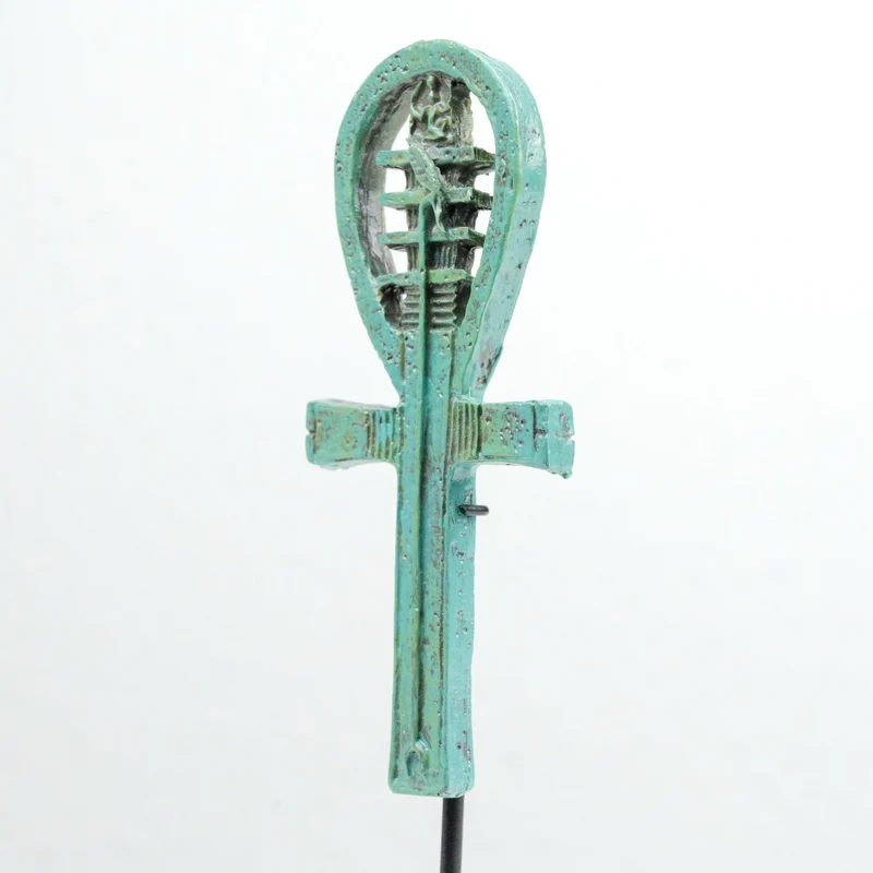 Sculpture Égyptienne Ankh avec Pilier Djed "Symbole de l'Immortalité"