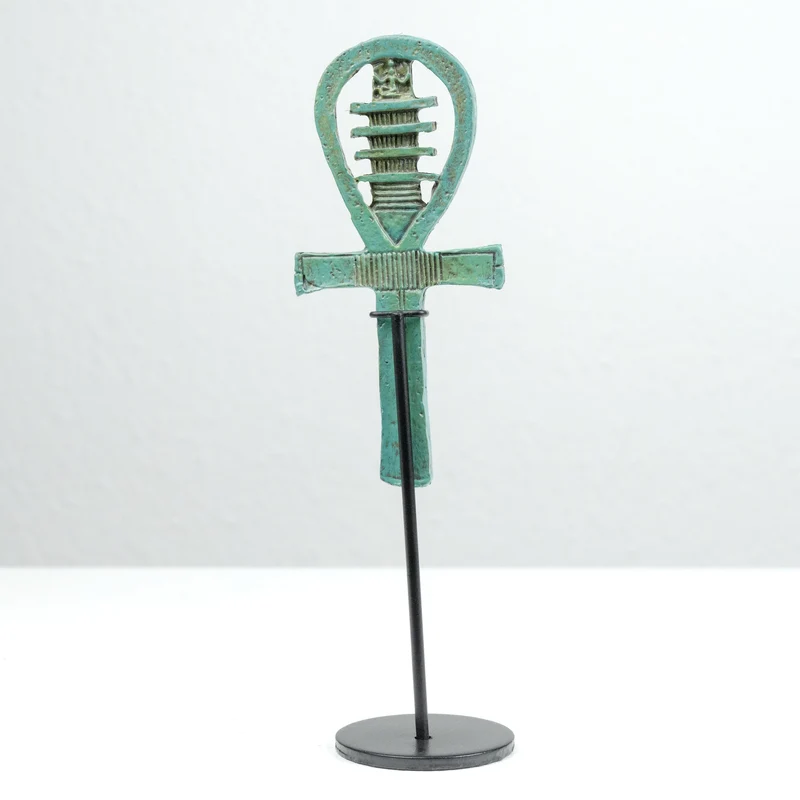 Sculpture Égyptienne Ankh avec Pilier Djed "Symbole de l'Immortalité"
