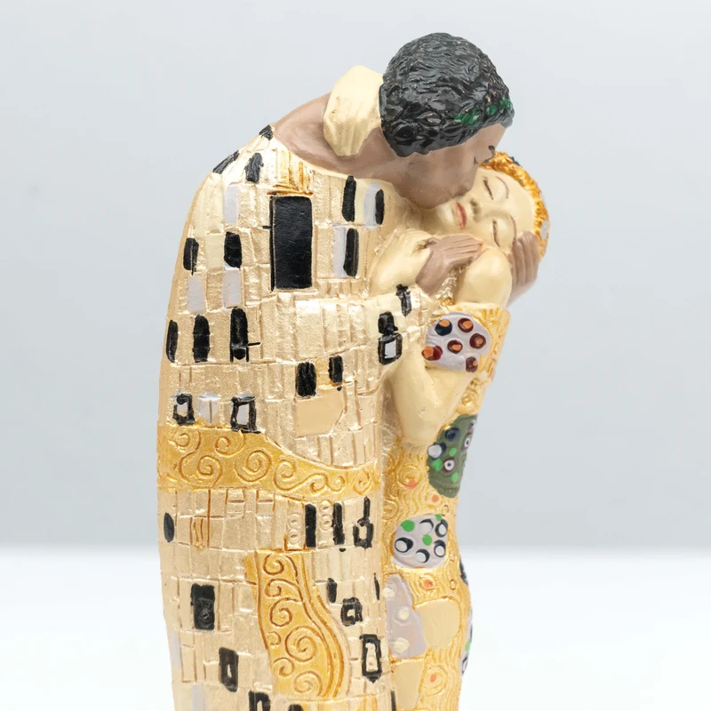 Sculpture Le Baiser de Klimt (Petite Statue d'Amoureux)