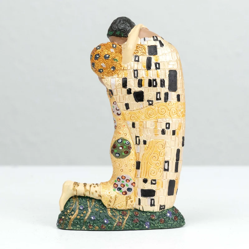Sculpture Le Baiser de Klimt (Petite Statue d'Amoureux)