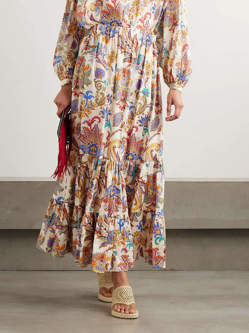 Unique Paisley Print Loose Shirt