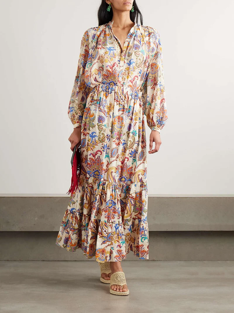 Unique Paisley Print Loose Shirt
