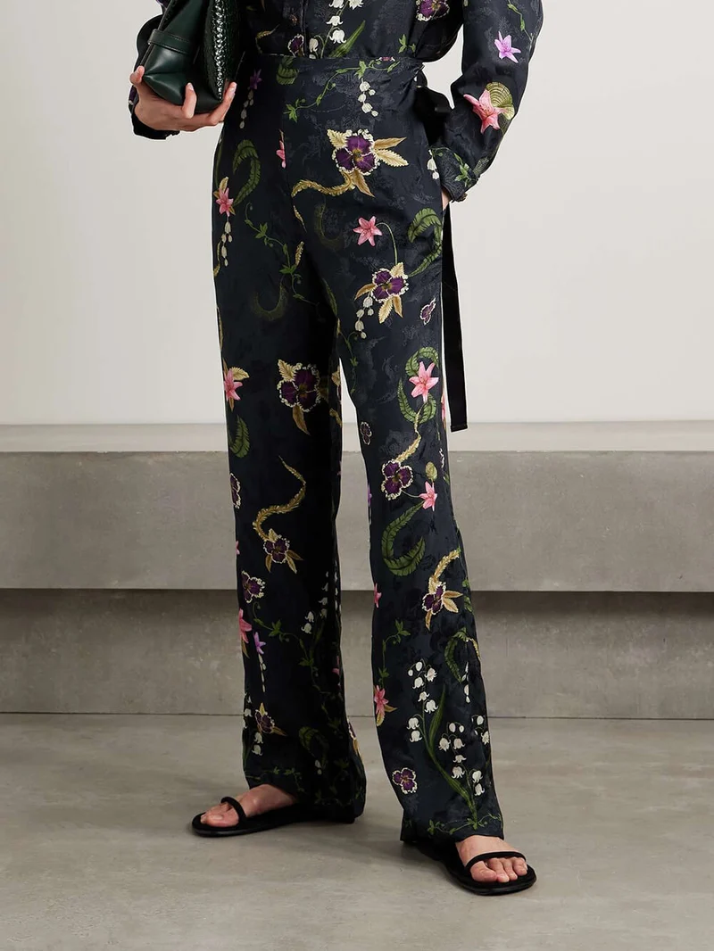 Elegant Floral Print Button-Up Shirt