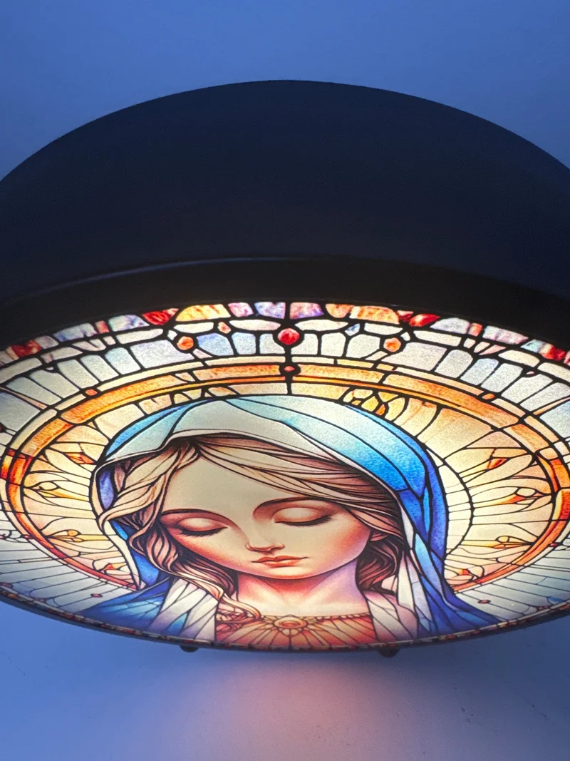 Sculpture Lumineuse de la Vierge Marie – Panneau de Lumière pour Prière
