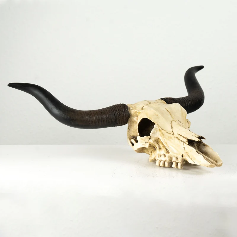Sculpture Murale de Crane Longhorn (Statue en Resine)