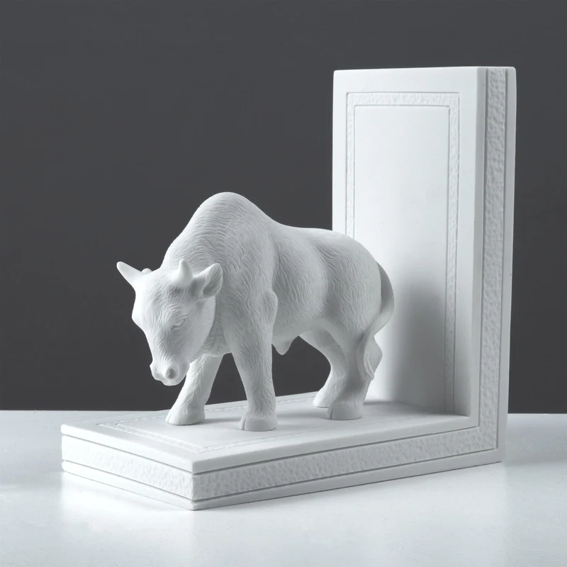 Serre-livres Taureau & Ours — Symboles de Force et d’Équilibre