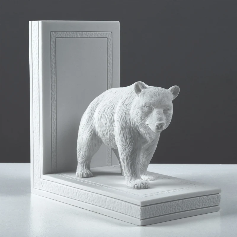 Serre-livres Taureau & Ours — Symboles de Force et d’Équilibre