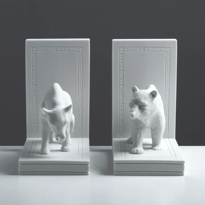 Serre-livres Taureau & Ours — Symboles de Force et d’Équilibre
