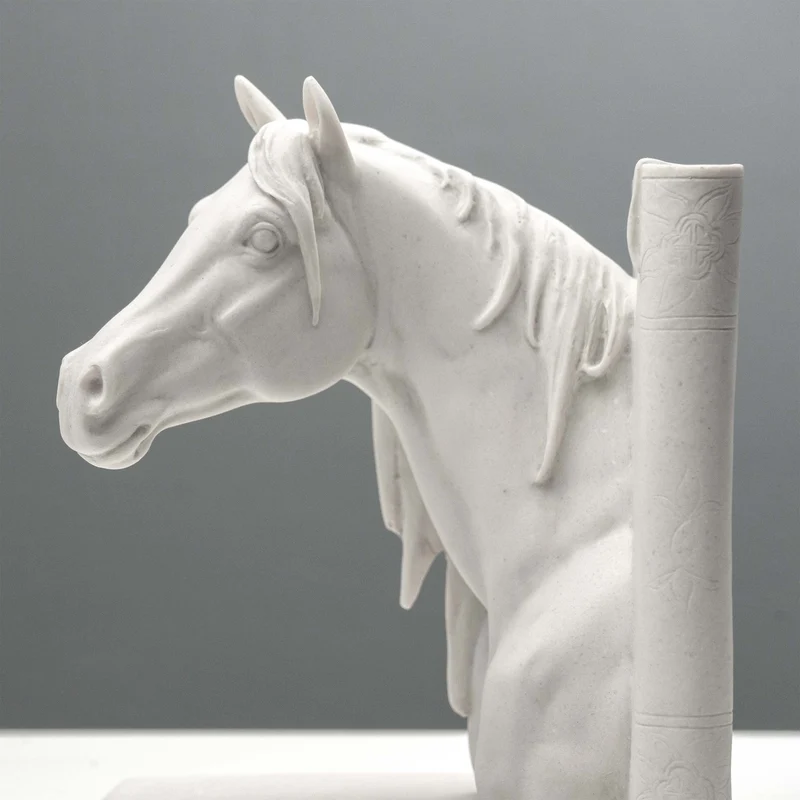 Serre-livres tête de cheval – Paire de bustes équestres