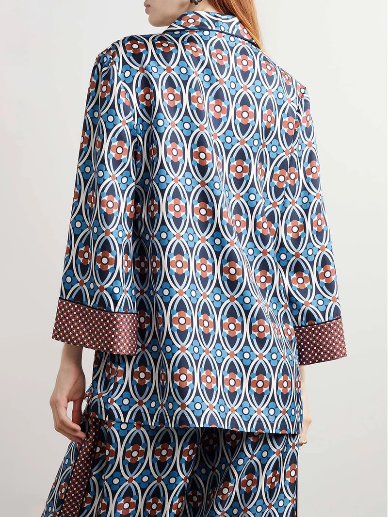 Unique Venice Print Satin Twill Shirt